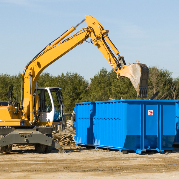 are there any restrictions on where a residential dumpster can be placed in Bonham